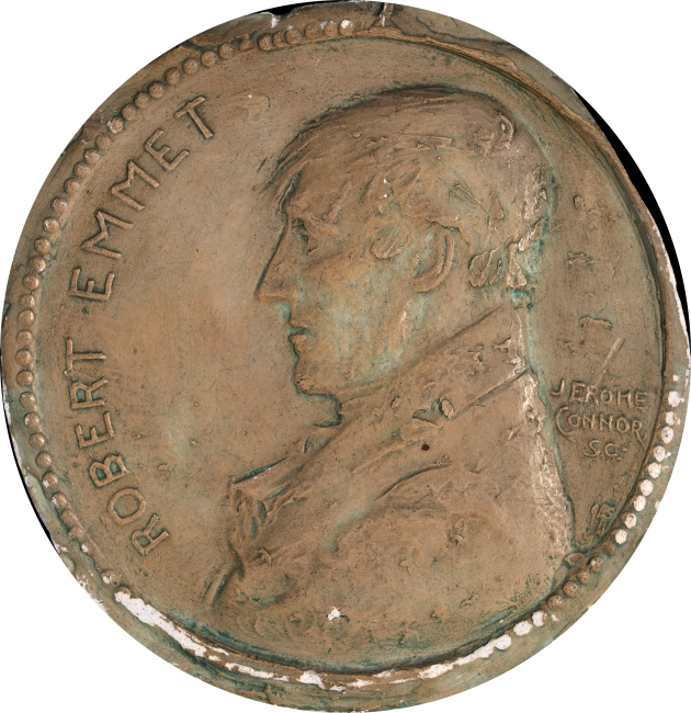 Jerome Connor. Medallion of Robert Emmet, (1778-1803), Patriot. NGI.8361