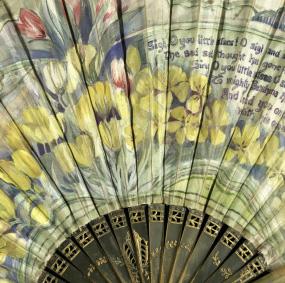 Detail of hand painted fan